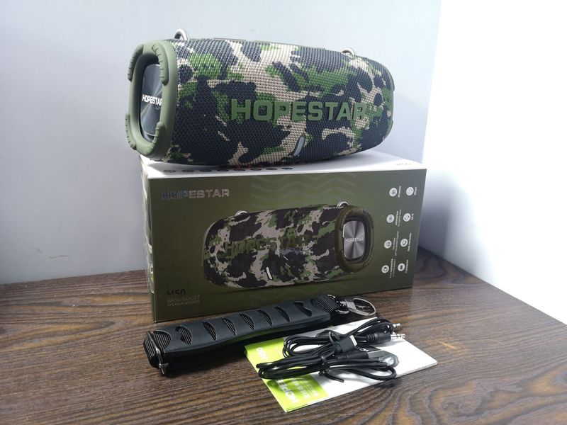 HOPESTAR H50 アウトドアポータブルワイヤレスBluetoothスピーカー 大出力デュアルスピーカー 大音量 ハンドストラップ付き FMラジオ搭載|undefined