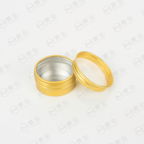 5ml-250ml aluminum box, 10g aluminum can, golden round threaded aluminum box, tea hair wax metal aluminum can