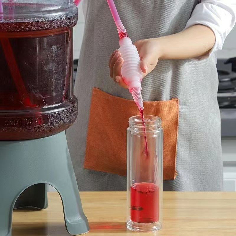 抽酒神器自动虹吸管食品级打酒神器硅胶食品级白酒葡萄酒抽酒工具|undefined