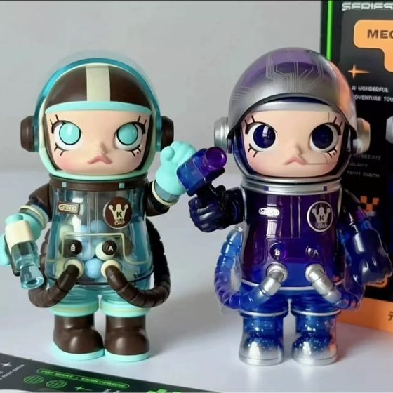 Bubble Mart Blind Box MEGA Jasmine MOLLY100 Anniversary Series Second Generation Hand Ornaments Children's Gift Toys