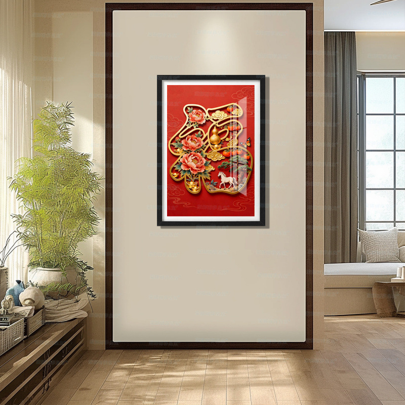 [Algodón importado] Mona Lisa real cruz de bordado de caballo de pintura tradicional china de Jinfu paisaje sala de estar bordado a mano