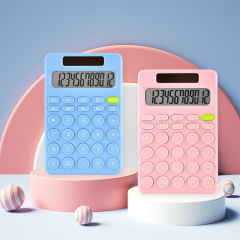 キャンディー色のかわいい電卓の学生のオフィスの携帯型の太陽エネルギーのタブレットの大画面のビジネスの贈り物の電卓の卸売り