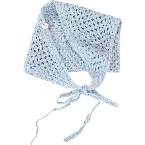 Cute hand-knitted parent-child triangle scarf, artistic headscarf for women, lazy and relaxed outfit, travel photo bag, headscarf