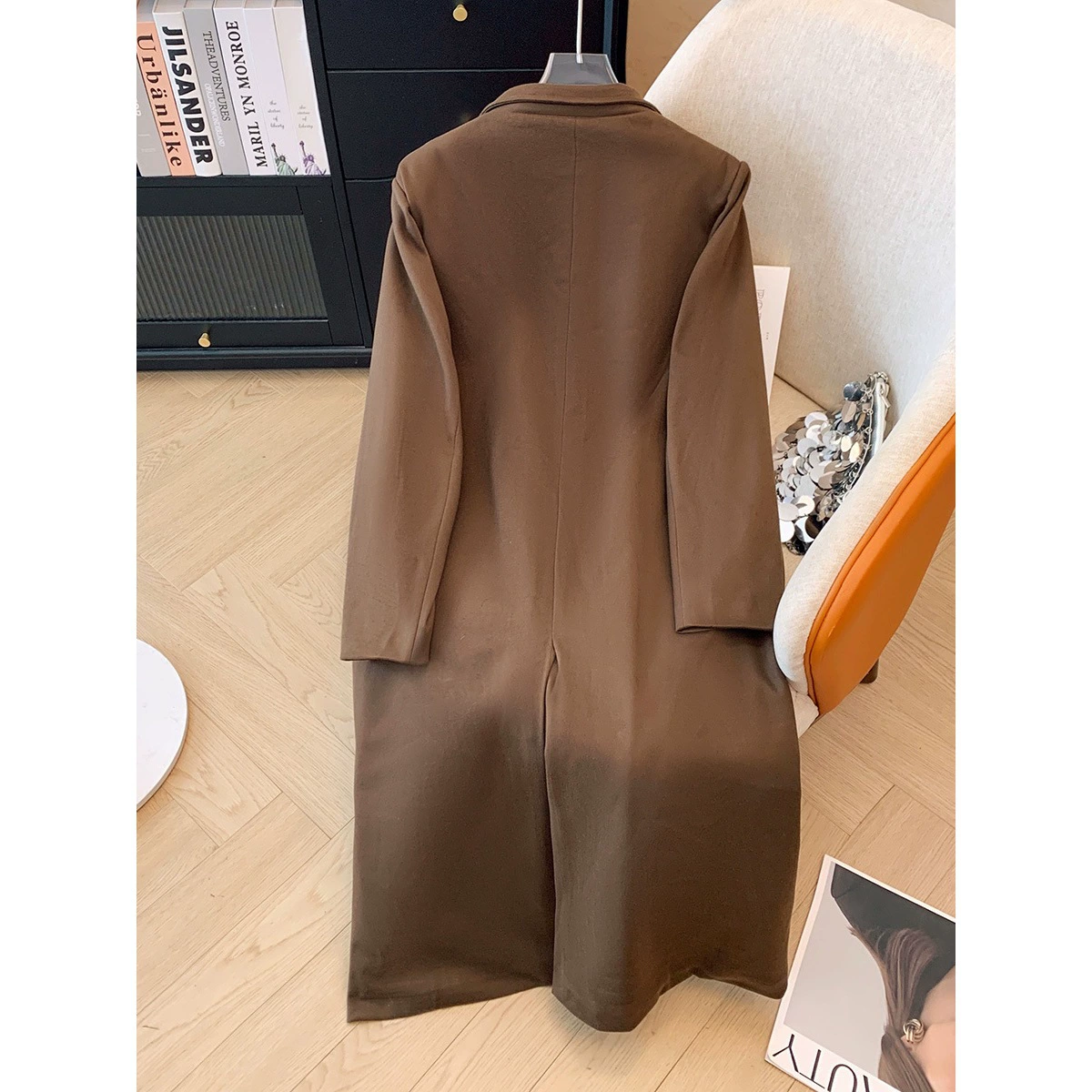 Winter quilted trench coat, plus size, increased thickness, British style
