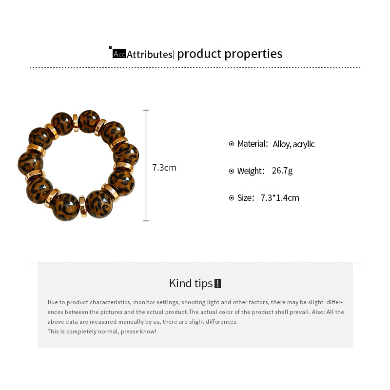 Bracelets Classification Retro Leopard Alloy Beaded Chain Beaded Bracelets Wholesale