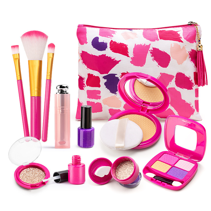 국경 간 핫 셀러 시뮬레이션 비 스미어 어린이 화장품 장난감 세트 소녀 드레싱 및 플레이 하우스 화장품 모델