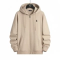 Zipper style beige black label