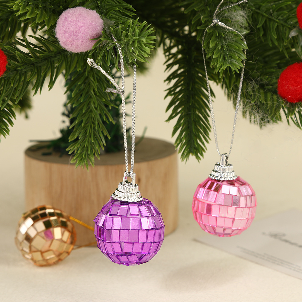 Christmas Party Stage Decoration Disco Ball Pendant Cross-Border Christmas Tree Layout Atmosphere Mirror Ball Props