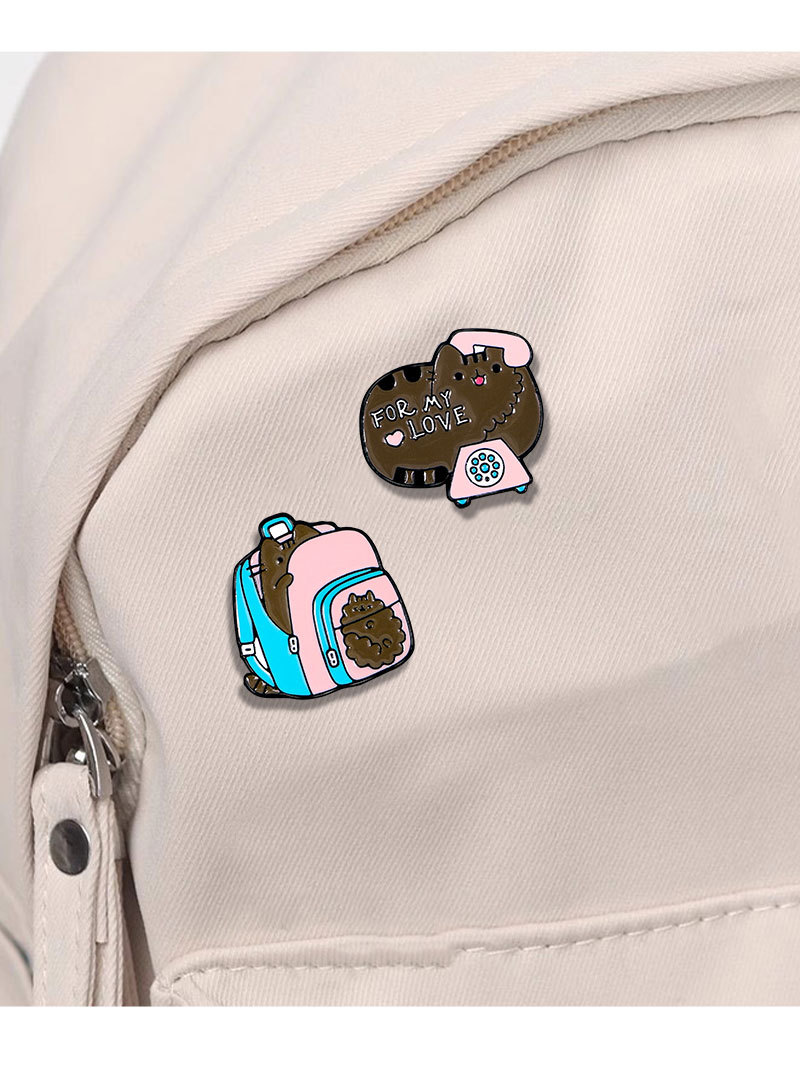 Unisex Gender Cartoon Style Cute Pin Cat Mermaid Alloy Enamel Unisex Brooches