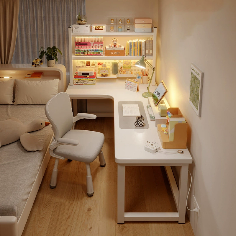 Угловой туалетный столик, столик для макияжа, угловой туалетный столик, L-образная высококачественная главная спальня, простое искусство, угловой стол с перфорированной доской