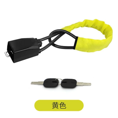 Car lock Buckle Lock, Thickened Steering Wheel - yellow-with-3-keys
