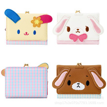 甜点兔钱包花小兔焦糖兔卡包PU皮夹子短款皮夹萝莉卡通