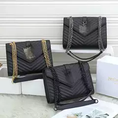 2024 Envelope Crossbody Bag with Chain - Caviar Texture, Stylish & Spacious, Premium Look for Everyday Outings