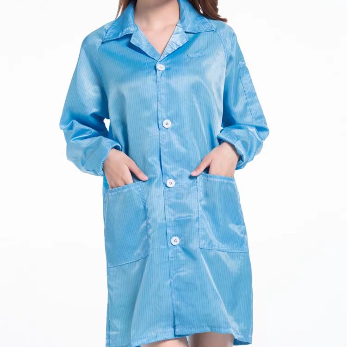 高侒GA60008  防静电网格立领大褂