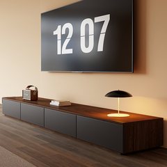 無垢材テレビキャビネットリビングルームホーム2025新しい小さなアパートコーヒーテーブル組み合わせ中古収納テレビキャビネット床置き