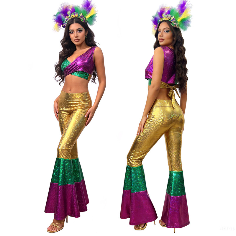 2026 Amazon Carnival Party Outfit Retro Disco Outfit Shiny Performance Costume Halloween Outfit 2026 Amazon Carnival Party Outfit Retro Disco Outfit Shiny Performance Costume Halloween Outfit