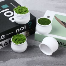 工厂批发毛线钩织加厚仿真花盆diy车载摆件迷你花盆塑料多肉花盆