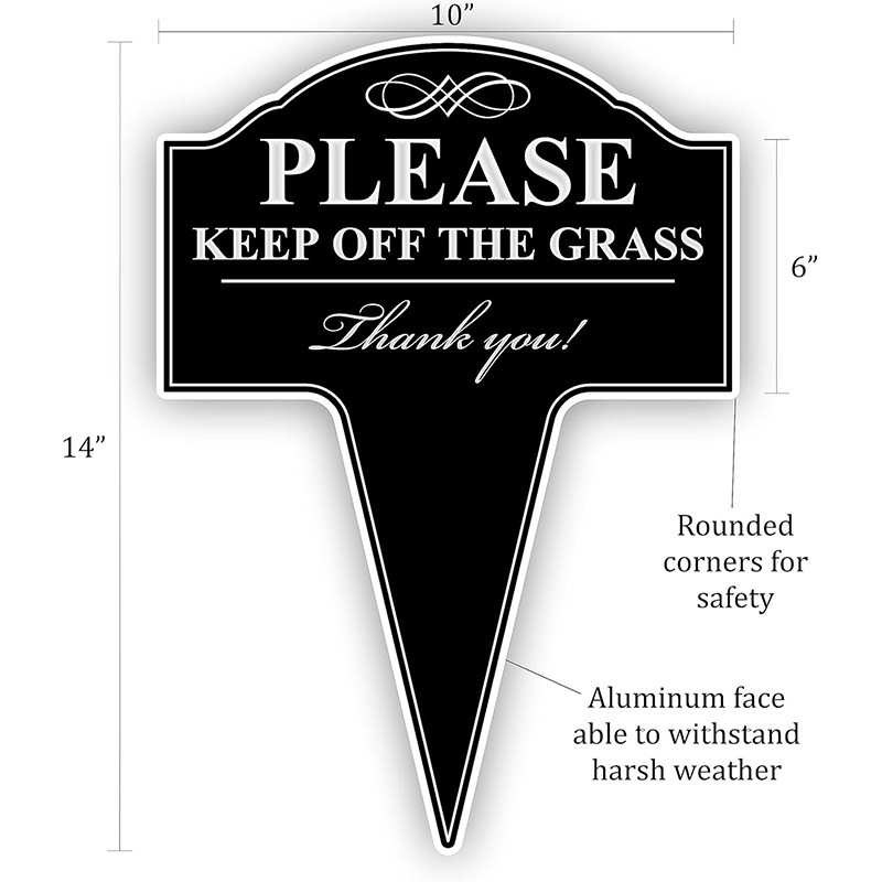please keep off the grass花草牌标识牌温馨插地牌爱护花草提示