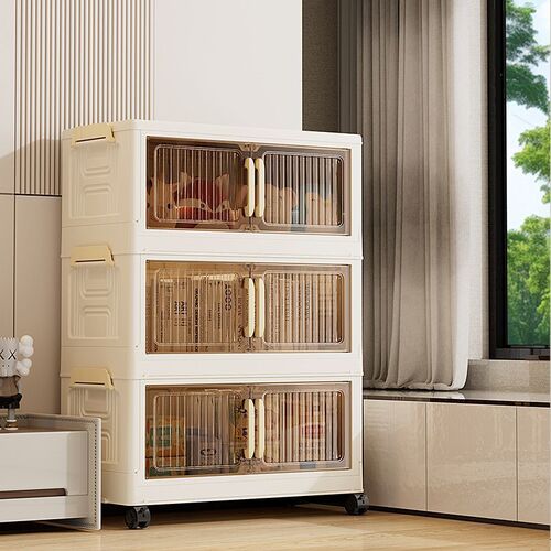 Multifunctional foldable storage cabinet multi-layer shelf children's toy storage box bedroom miscellaneous storage cabinet