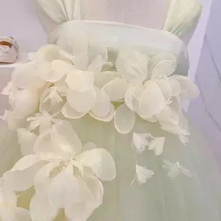 立体欧根纱花边diy吊须立体花手工花时尚童装婚纱服装辅料装饰花