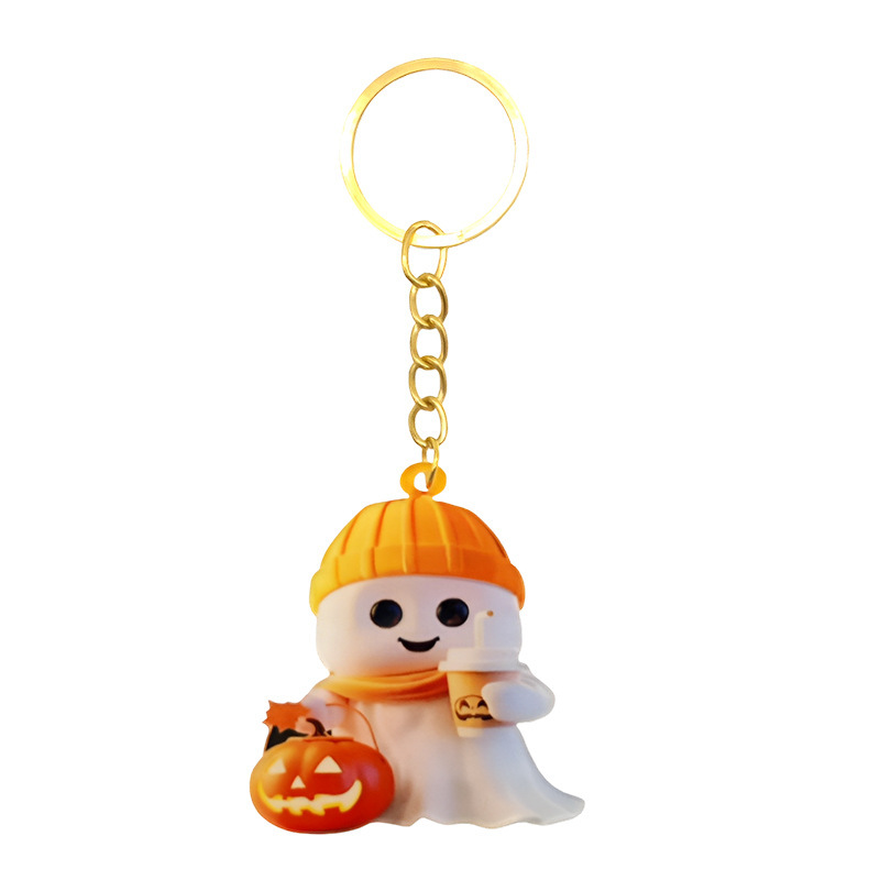 クロスボーダー新テンムハロウィンアクリル 2D フラットかわいいカボチャゴーストキーホルダー車の装飾ペンダント|undefined