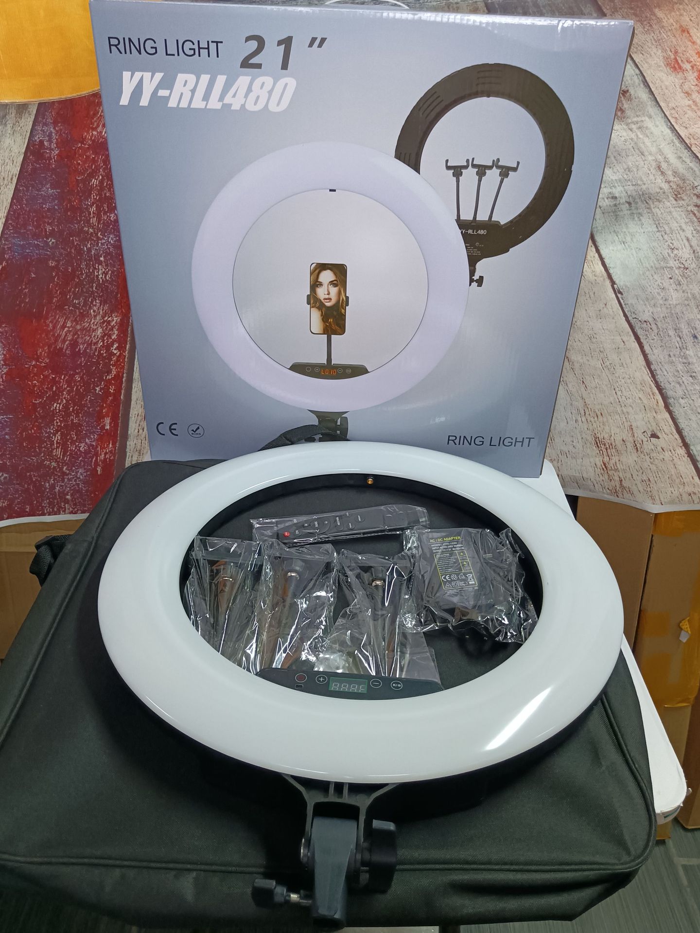 YY-RLL480手机补光灯网红直播主播灯拍照摄影LED环形灯多功能补光