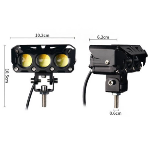 Мотоциклетные головные светильники LED — суперяркость, линза Sanzhu, подсветка для съемок, автомобильный переделочный свет желтого и белого цвета