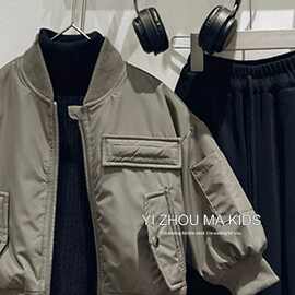 儿童棒球服休闲外套男童夹克棉服韩版2026新款洋气中大童上衣外穿