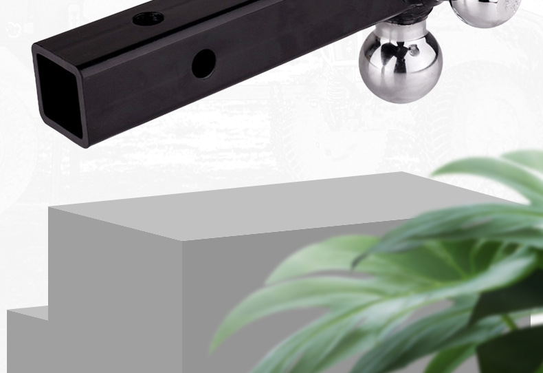 Cross-Border Hot-Selling Three-Ball Hitch Trailer Arm with Hook, Modified Off-Road Vehicle Towing Hitch Universal Accessory 1-7/ 8inch 2inch