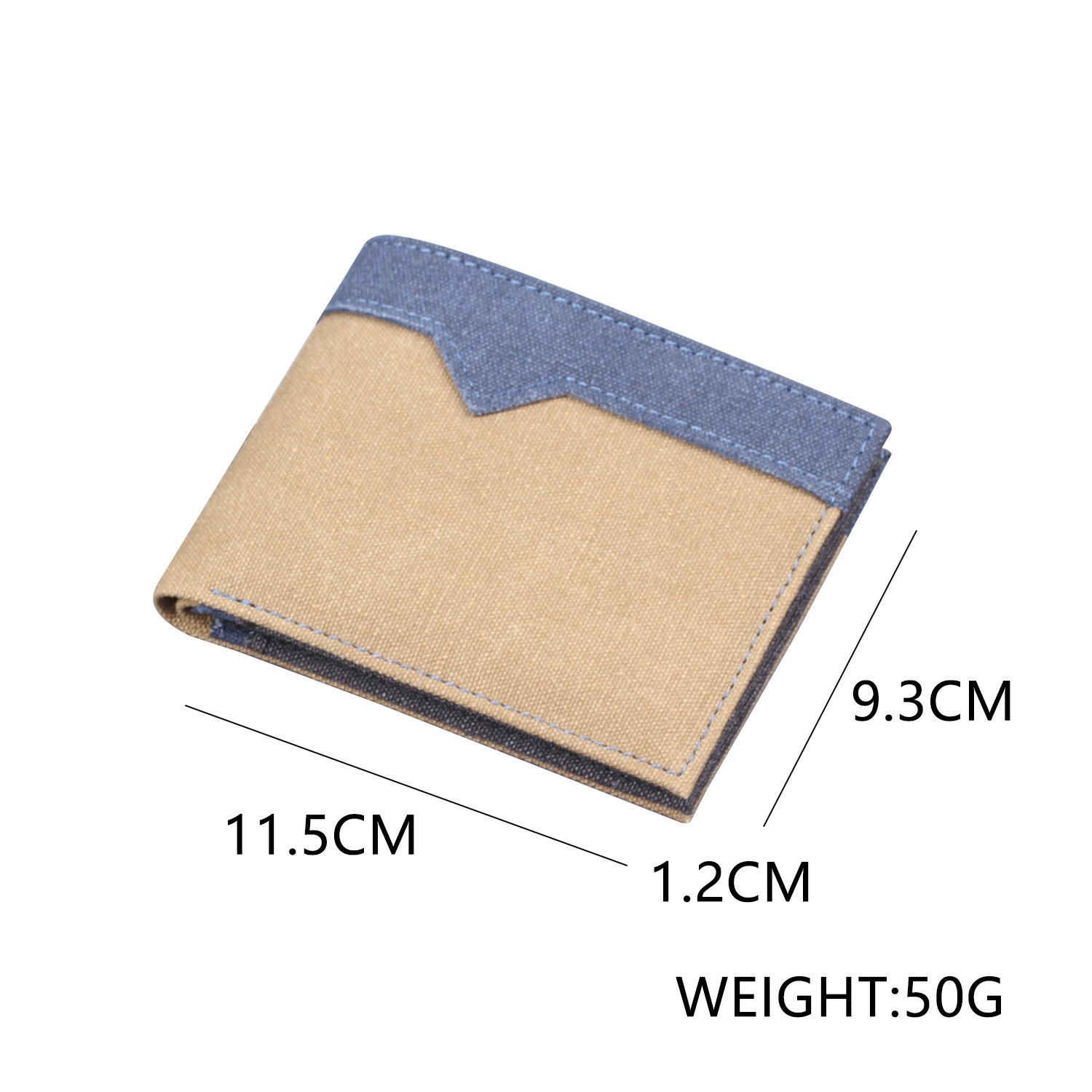 Cartera para hombre Lona para hombre Wallet Man Cartera para hombre Cartera para hombre Bolso en dólares para hombre Cartera de mezclilla para hombre