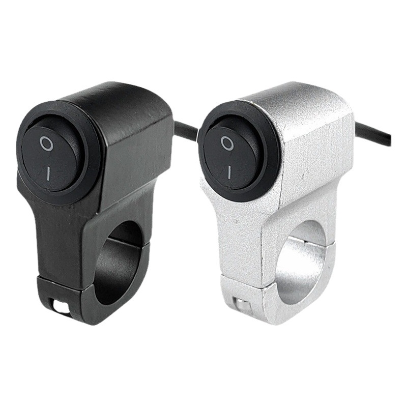 Motocicleta aleación de aluminio modificado mango interruptor proyector faro apagado encendido-apagado grifo interruptor de dos hilos