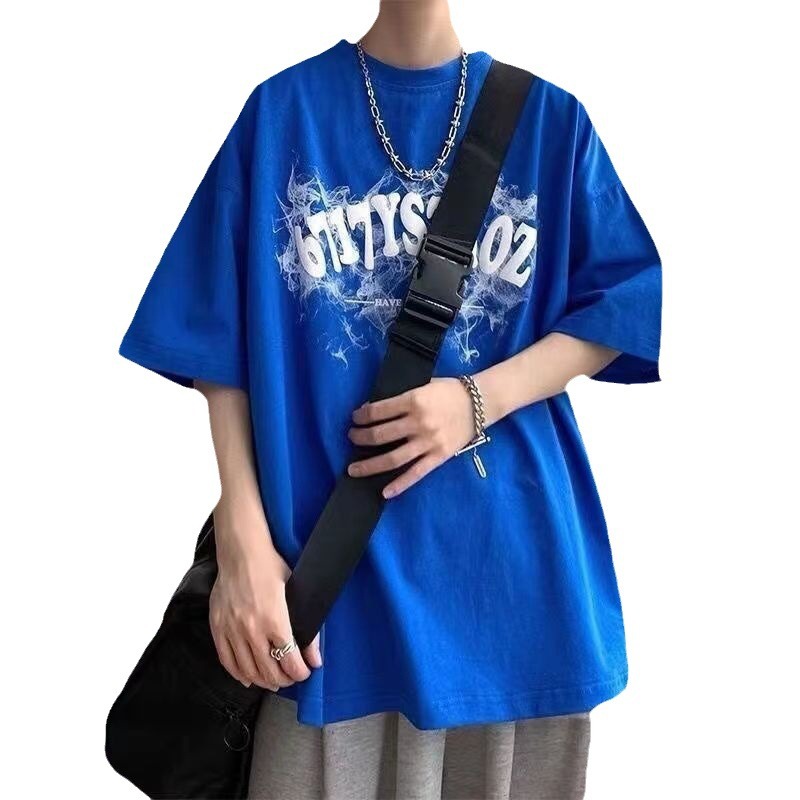 Camiseta de manga corta de verano para hombres ins marca de moda American Street suelta media manga estilo coreano camiseta de moda ropa superior