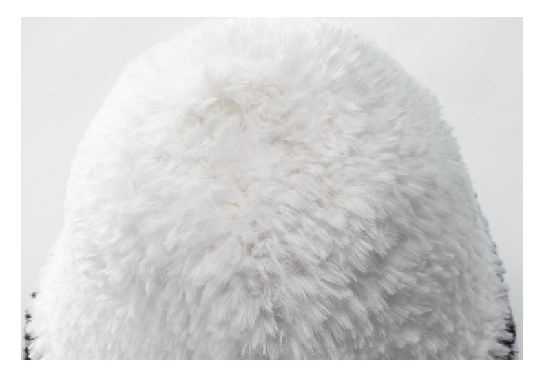 Plüschmützen für Kinder zum Warmhalten im Herbst und Winter Strickmützen für Fischer Vermietermützen Mützen aus Wassermelonenhaut Winterwollmützen mit runder Oberseite_voghion.com