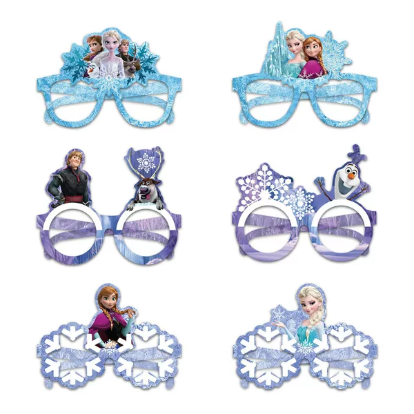 In-Stock Frozen Elsa Princess Birthday Party Paper Glasses Photo Props Decoration for Girls Funny Props