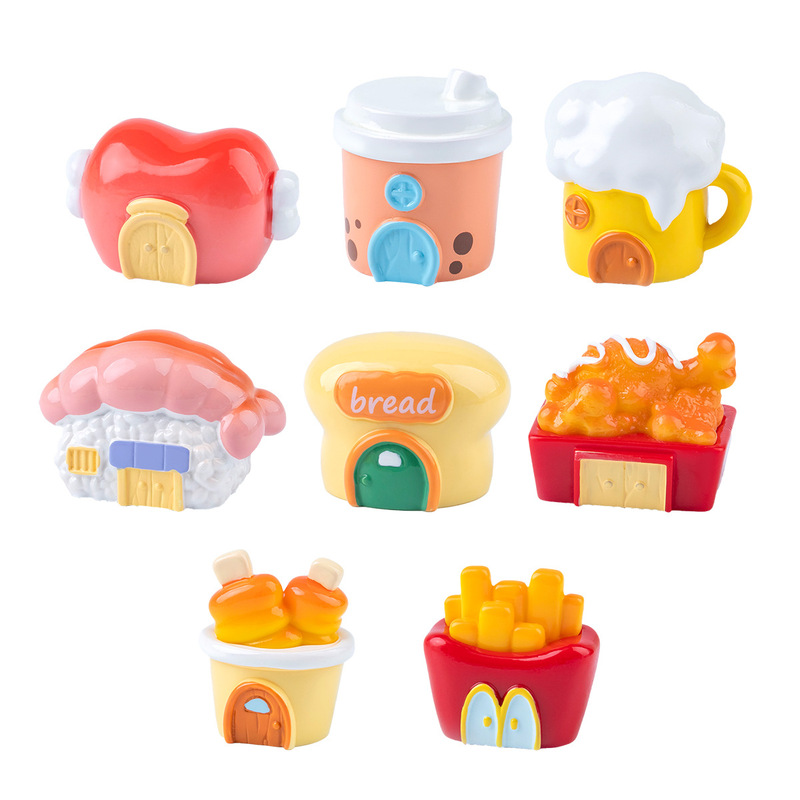 クリエイティブバーミルクティーショップ食品シリーズキャビン diy 装飾ブラインドバッグ吊りアクセサリー車のデスクトップ装飾品|undefined