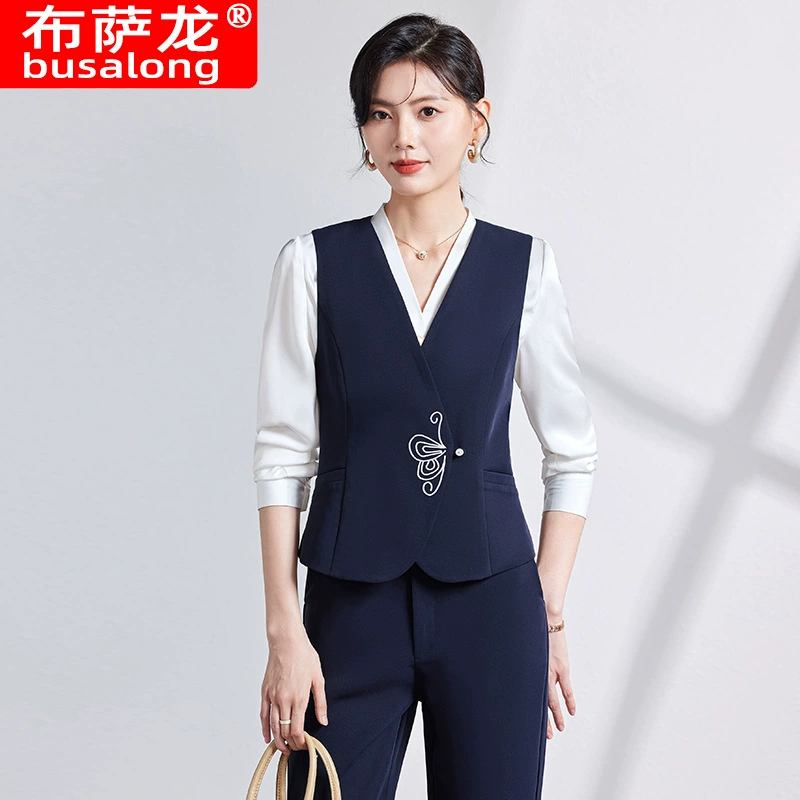 2024 новый стиль буссалон busalong корейская профессиональная одежда женская жилет рабочая одежда оптом 1021