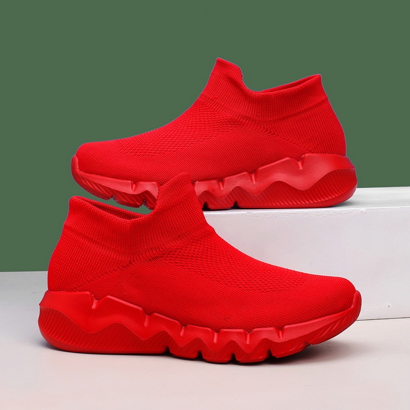 Cross-border New Old People's Shoes Breathable Socks Shoes Flying Weaving sneaker Casual Couple Men's Korean-style Travel Hiking Women's Shoes