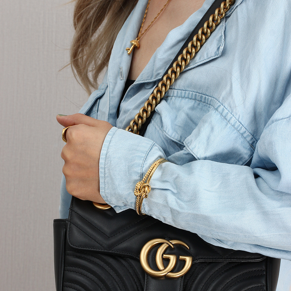 Retro Geometric Stainless Steel Bangle Stainless Steel Bracelets