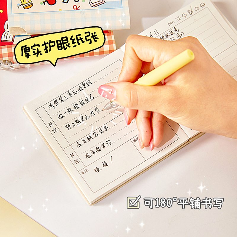 Nuevo libro de registro de tareas de gato y perro lindo y de alto valor estudiante creativo mini cuaderno de registro portátil bloc de notas