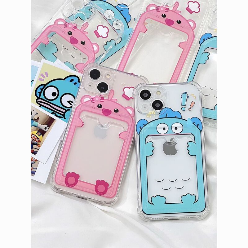 Cartoon Ugly Fish Loopy Card Holder Suitable for Apple 17 Promax Phone Case 15 Card Holder 14 Couple 13 12 11