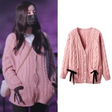 [现货]你是我的荣耀迪丽热巴明星同款毛衣宽松针织开衫上衣外套