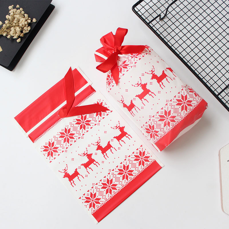 クリスマスキャンディー袋小プレゼント包装袋クリスマスプレゼントリンゴ袋漫画ロープポケットクロスボーダー|undefined