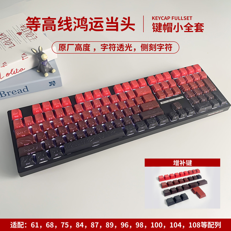 【等高線】工場の高さ側刻文字の小さいセットは機械キーボードのキーキャップに適合します。|undefined