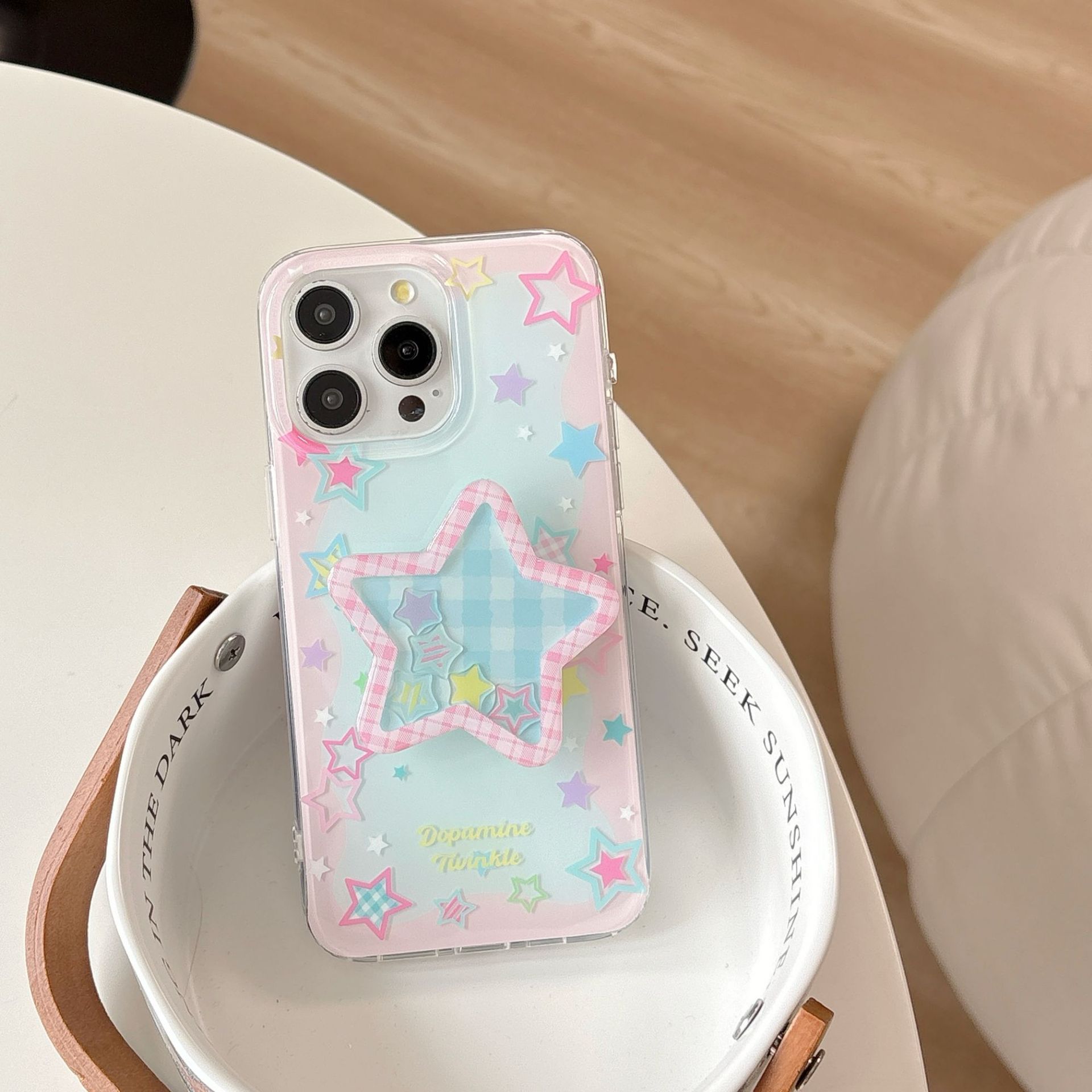 Estrellas de color creativas coreanas para Apple 16proMax funda para teléfono móvil 15Pro nueva 14/13 pareja 15PM