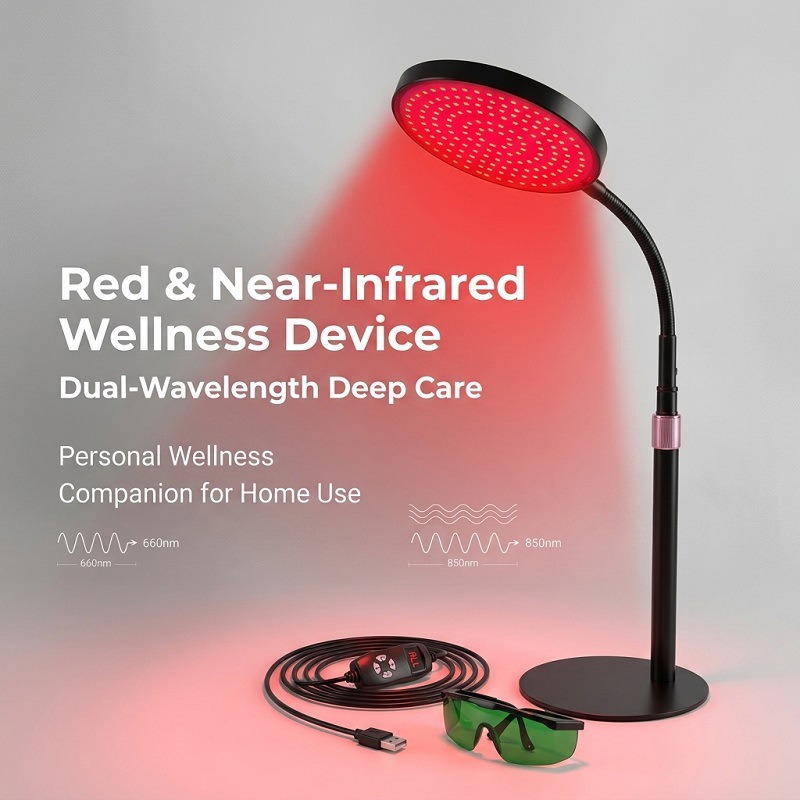 Luz infrarroja roja de 660850nm para rejuvenecimiento de la piel, reparación de belleza, curación, alivio del dolor, lámpara de terapia inteligente temporizada para uso doméstico.