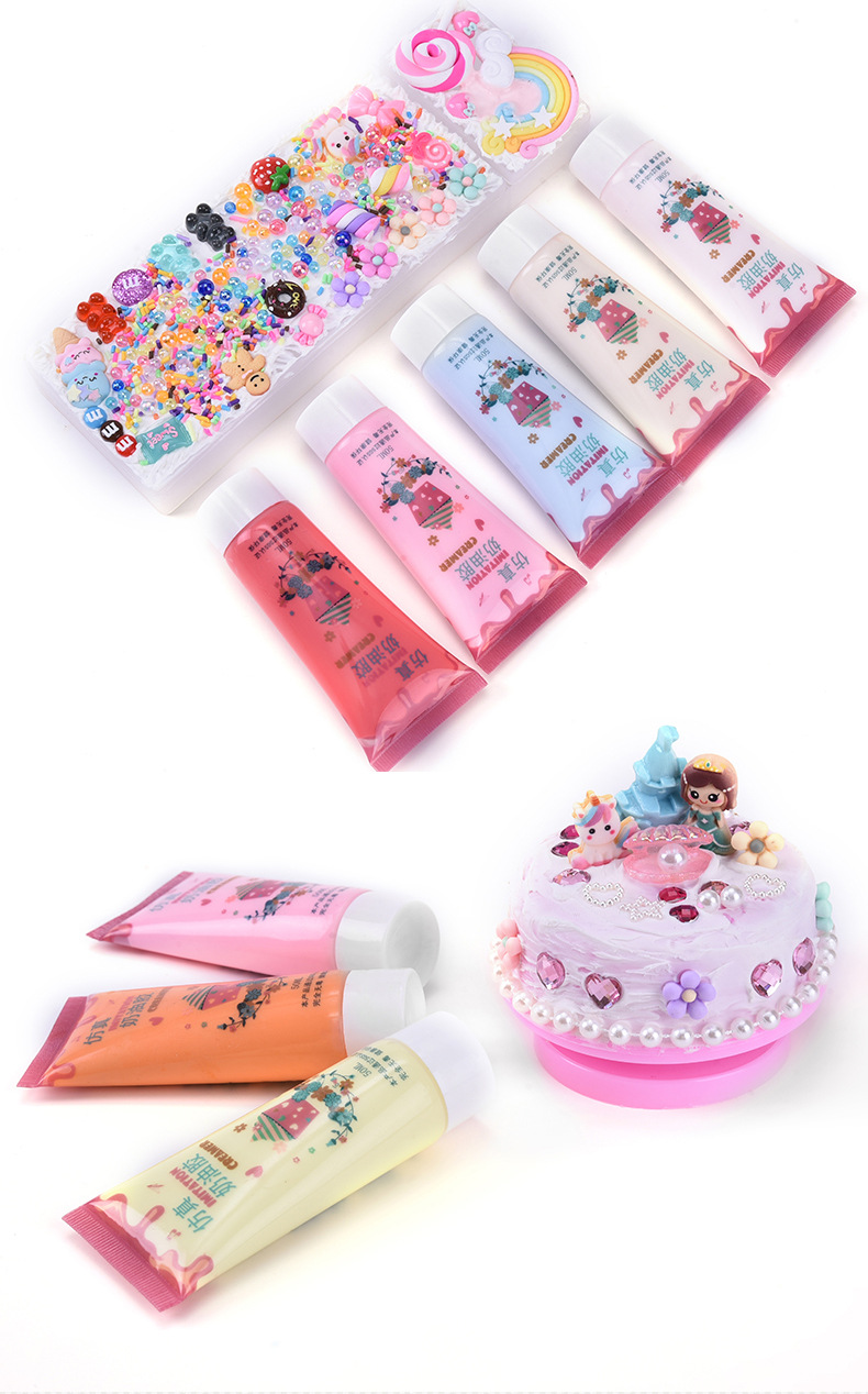 Essential DIY material kits for handcrafting simulated cream glue, creative phone cases, hair clips, 50ML accessories wholesale pic 10