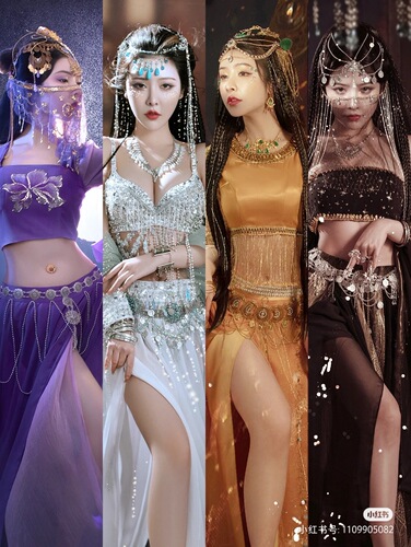 Factory direct sales fashion retro style hollow crystal tassel geometric coin long waist chain Amazon