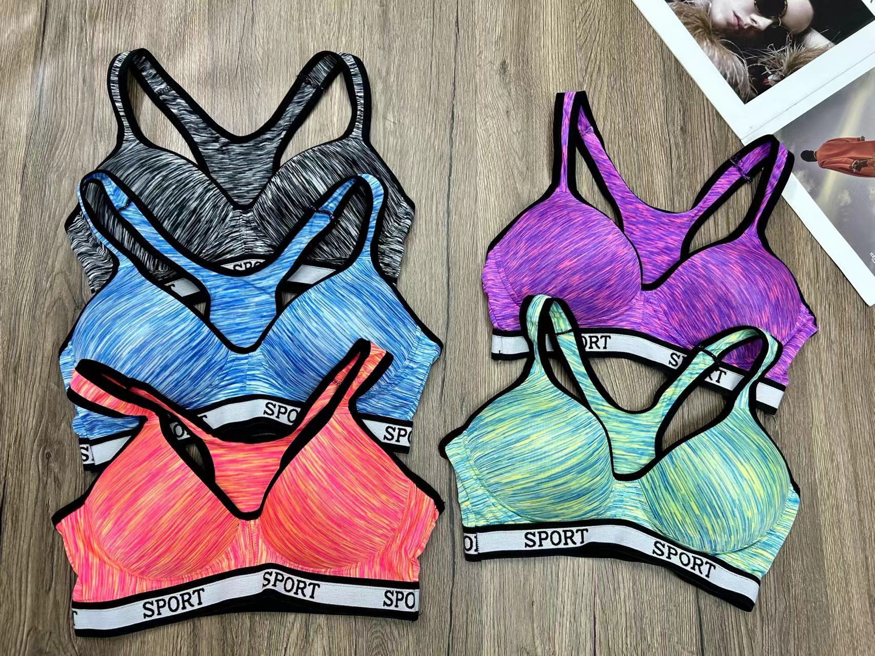 Nuevo chaleco sin costura de alta elasticidad fija de taza de mujer chaleco sin anillo de acero bra de yoga ropa interior deportiva mujer al por mayor