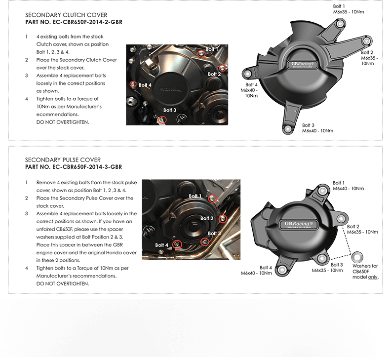 Suitable for Honda Motorcycle Engine Protective Cover Cbr650R Anti-Fall Cover 14-20 Years Cb650F Engine Cover