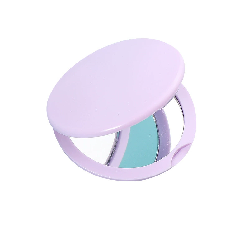 Folding Double-Sided Handheld Compact Mirror, Portable Round Makeup Mirror, 6.8 cm